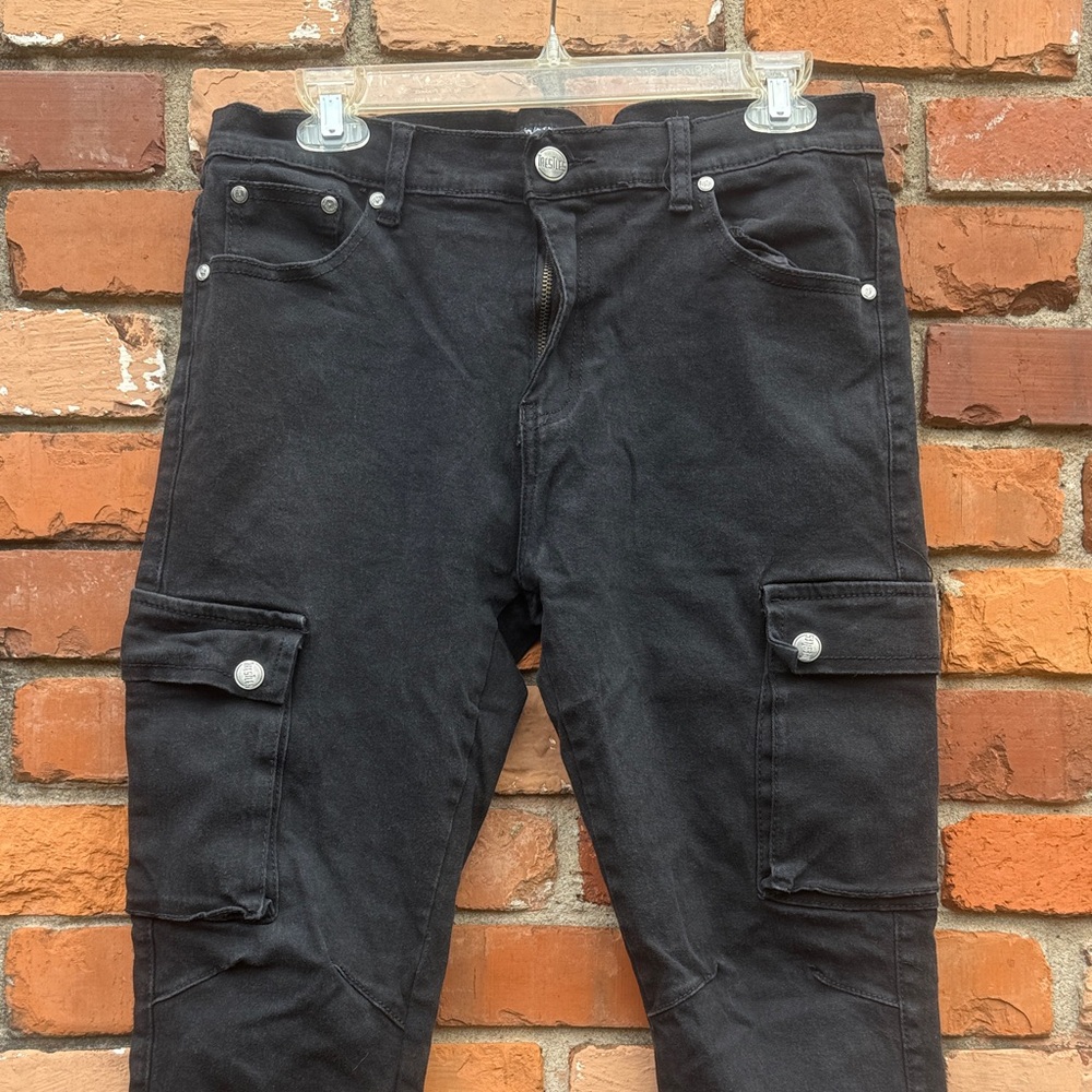 Men's Black Cargo Jeans